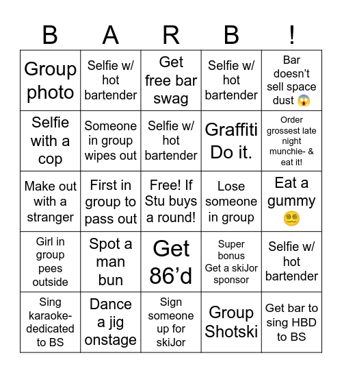BARB BDAY CDA Bingo Card