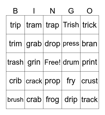 R Blend BINGO Card