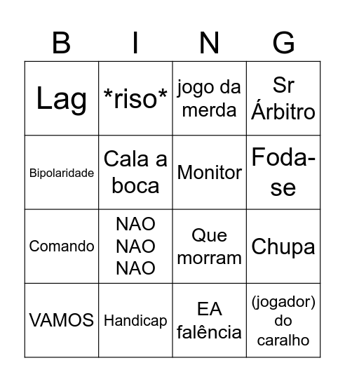 Santos WL Bingo Card