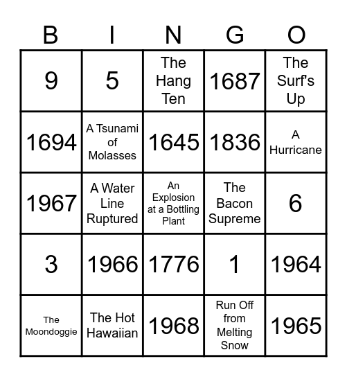 Beach Blanket Bingo Card