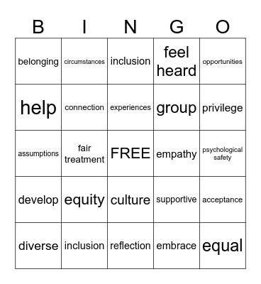Listening Bingo Card