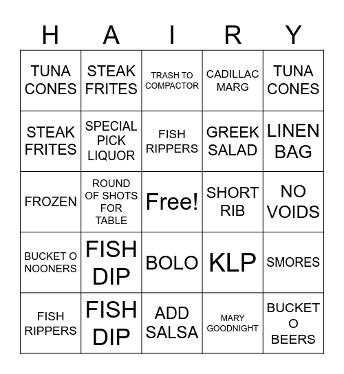 NATIONAL BIG WIG DAY Bingo Card