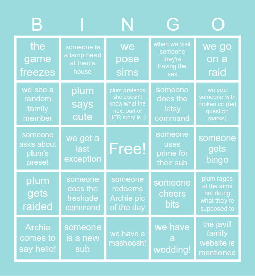 PLUMBABINGO LEG DAY Bingo Card