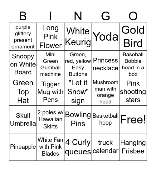 Bring Your Child To Work Day  2016 Bingo Card