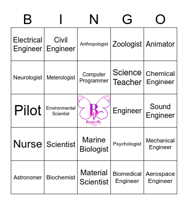She Can STEM Bingo Card