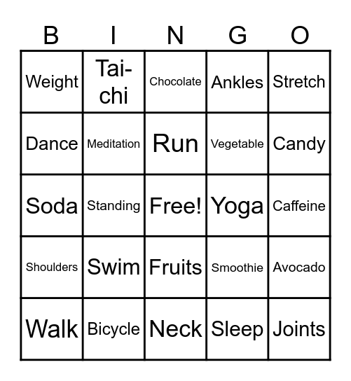 Bingo_Health Bingo Card