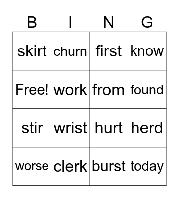 unit 4 week 2 Bingo Card
