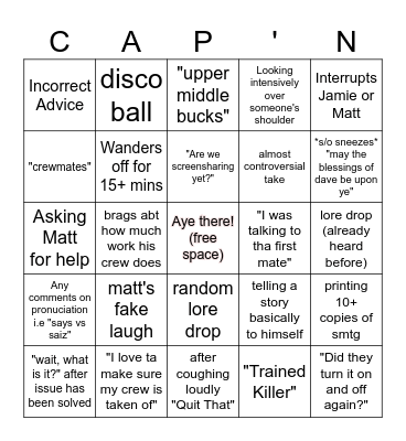 call center bingo Card