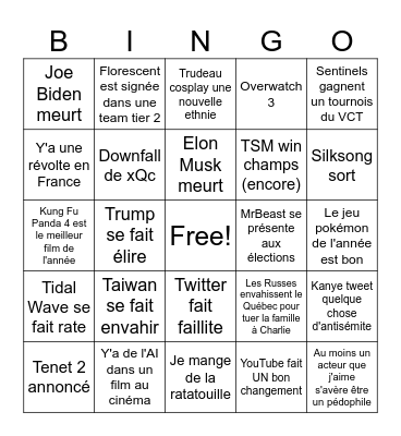 2024 Bingo Card