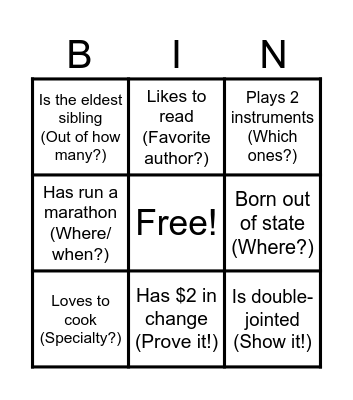 "Get to Know Your PLC" Bingo Card