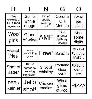 BIRTHDAY BINGO! Bingo Card
