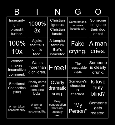 Love is Blind Bingo Card