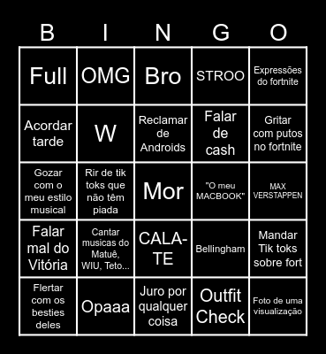 Mozi Bingo Card