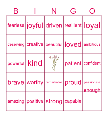 ✿ beYOUty 2024 ✿ Bingo Card