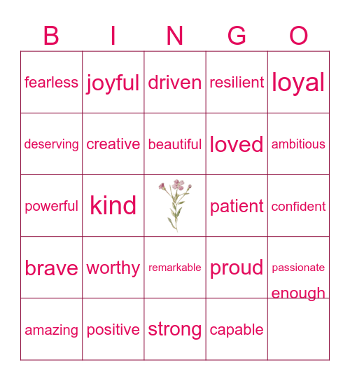 ✿ beYOUty 2024 ✿ Bingo Card