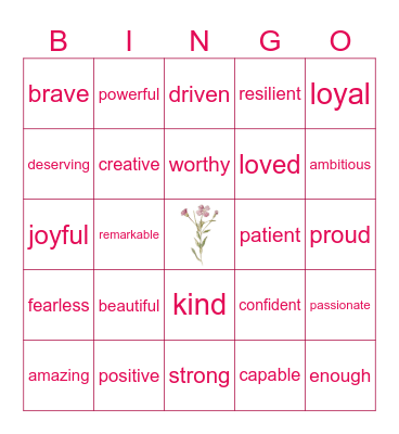 ❀ beYOUty 2024 ❀ Bingo Card