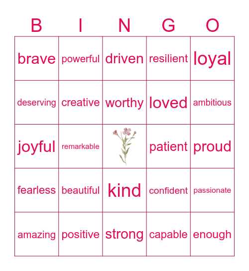 ❀ beYOUty 2024 ❀ Bingo Card