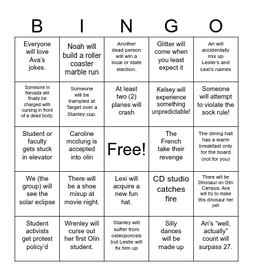 2024 Bingo Card