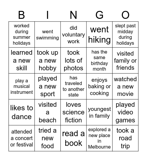 Bingo Card