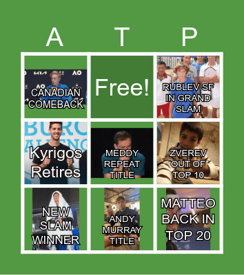 Tennis 2024 Bingo Card