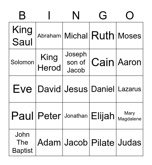 Board #1 Bingo Card