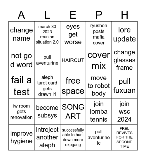 2024 Bingo Card