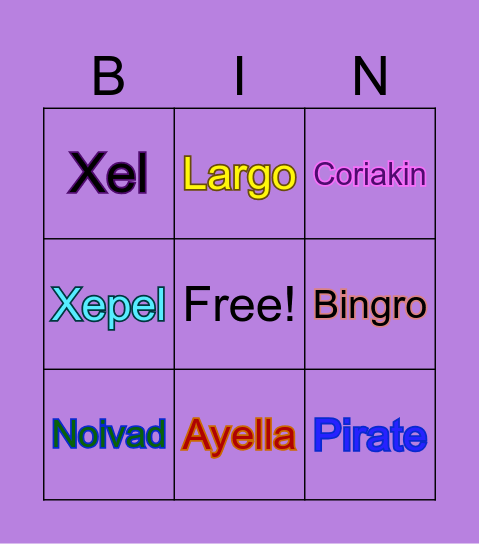 Bleach Blanket Blingro Bingo Card