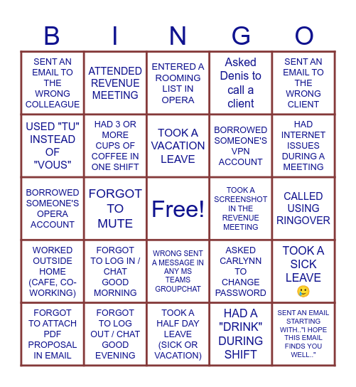 SOFRA-LIMOGES Bingo Card
