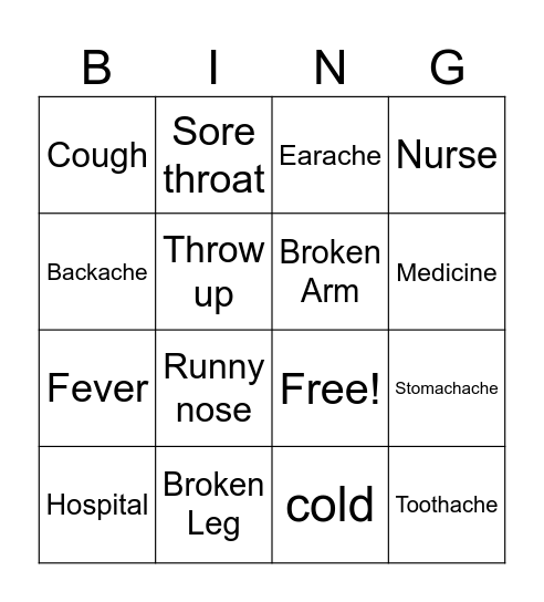 How do you feel? Bingo Card