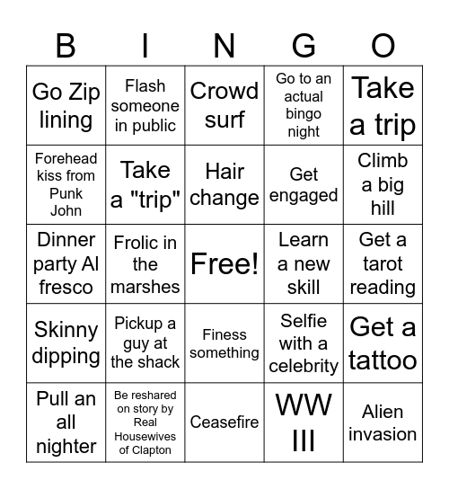 BINGO 2024 Bingo Card