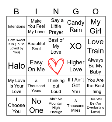 Galentine's Day Bingo Card
