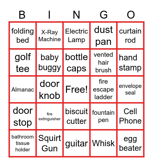 INVENTIONS CREATED BY AFRICAN AMERICANS Bingo Card