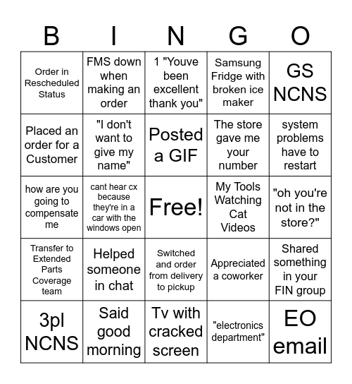 CS2 Bingo Card