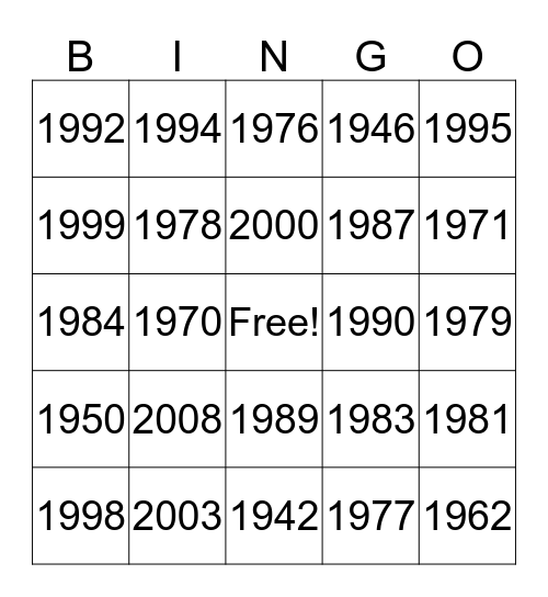 Herman Miller Bingo Card