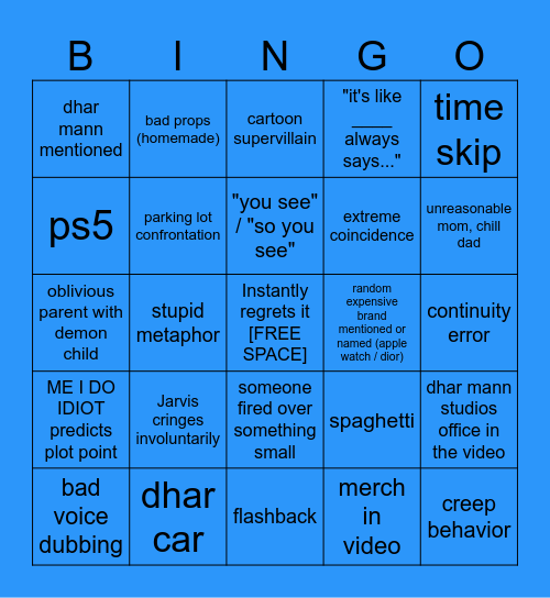 Dhar Mann Bingo v4 Bingo Card