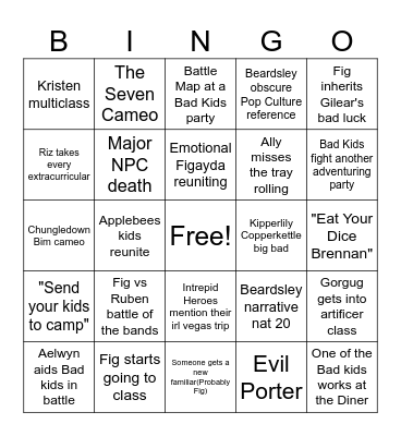 FH: JUNIOR YEAR Bingo Card