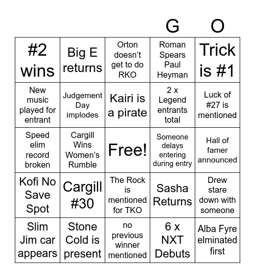 Card 3 Bingo Card