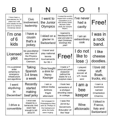 Foundations Soirée! Bingo Card
