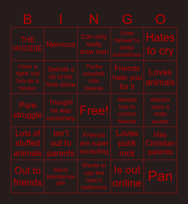 FTM bingo Card