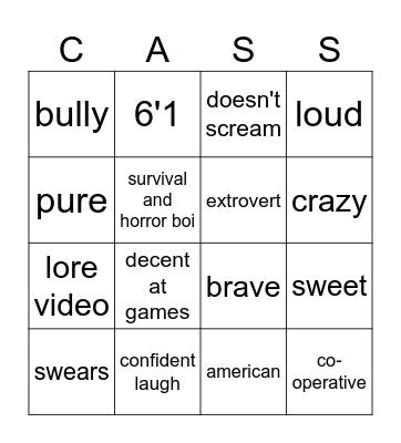 cassian floros bingo Card