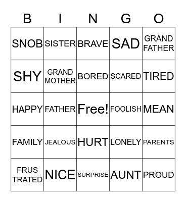 SIGN LANGUAGE BINGO Card