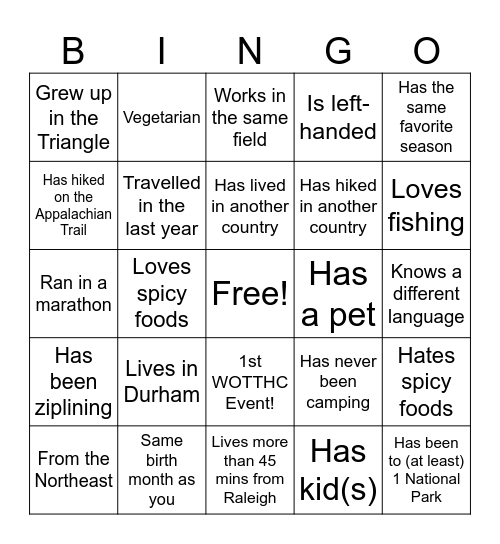 Chili Cook-Off Bingo Card