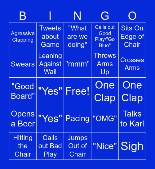 Basketball Bingo Card