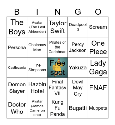 Fortnite Collabs 2024 Bingo Card