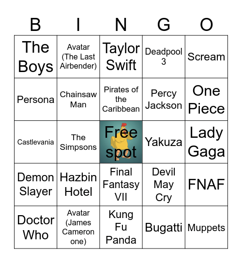 Fortnite Collabs 2024 Bingo Card