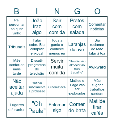 Pânico Bingo Card