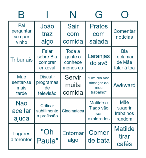 Pânico Bingo Card