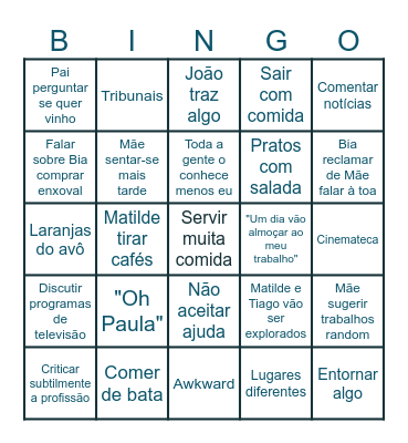 Pânico Bingo Card