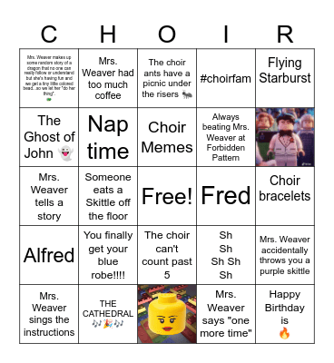 Gateway Choir Bingo 2024 Bingo Card