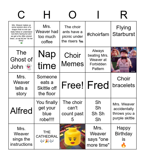 Gateway Choir Bingo 2024 Bingo Card